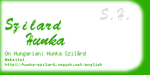 szilard hunka business card