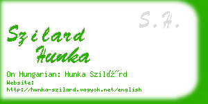 szilard hunka business card